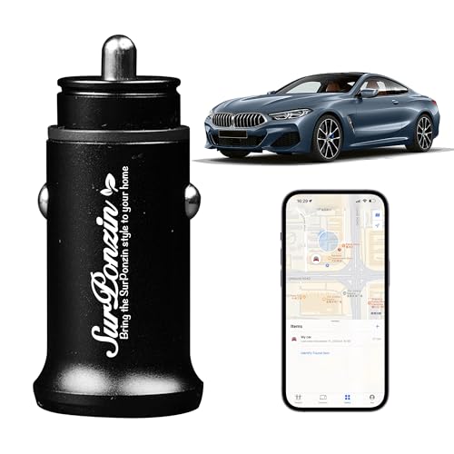 Surponzin Car Anti-Loss Device with Charging Port - Real-Time Location Tracking, Compatible with Apple Find My (iOS Only)