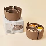 Firgi Silicone Rice Cooker Divider, Triple Slow Cooker Liner for Instant Pot 6 Quart & Rice Cooker 3 Cups (Uncooked), Food-Grade Silicone Dividers, Cook 3 Meals at Once, Reusable & Dishwasher-Safe