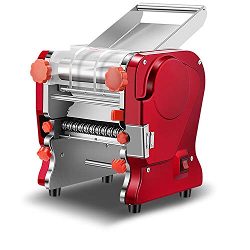LEONEBEBE Pasta Making Machine,Electric Noodle&Dumpling Maker For Home/Commercial Use,Full Stainless Steel Dual Knife No Disassembled-3/9mm Width Noodle/0.3-5mm Thickness Dough-Auto Noodle Cutter.