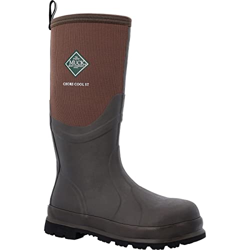 Muck Boot unisex adult Cool-u Chore Cool Safety Toe, Brown, 10 Women 9 Men US