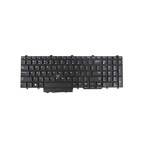 New Keyboard Replacement for Dell SG-63310-XUA SN7232BL 383D7 0383D7 Precision 3510 M3510 7510 M7510 7710 M7710 Latitude E5550 E5570 E5580 E5590 E5591 with Backlit No Frame Black