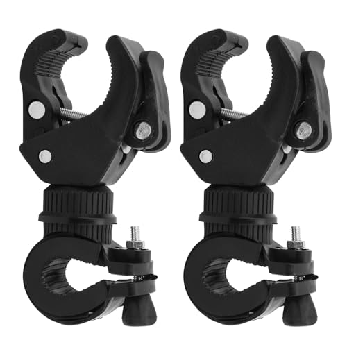 Bike Flashlight Holder, 2 pcs Bike Light Mount Holder 360 Degree Rotatable Bicycle Flashlight Bracket Cycling Flashlight Holder Torch Clip Flashlight Mount Holder Mount Bicycle Mounting Bracket