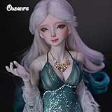 Oueneifs Xana 1/4 Bjd Doll Rainbow Series Modern Simple Style Elegant Cyan Dress Ball Jointed Dolls for 15+ Year Old