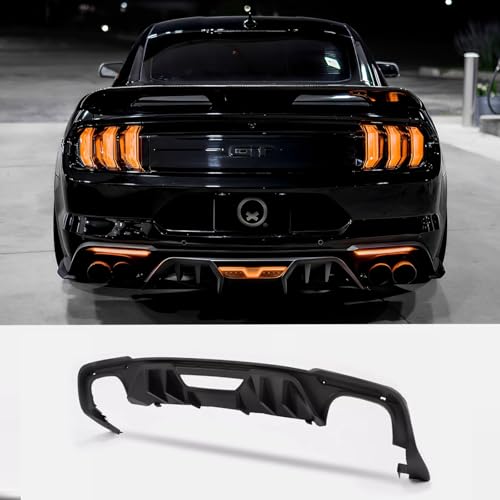 AUTRAGO Rear Bumper Diffuser Lip Compatible with Ford Mustang EcoBoost GT350 2018-2023 Models