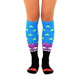 Fun Halloween Monster Skull Knee High Novelty Socks for Women 9-Pairs Gift Box (Halloween)