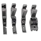 Fbshicung 4 PCS/Set Zipper Presser Foot #P363+S518N+P36N+P36LN for Singer Brother Juki DDL-555 Industrial Sewing Machine