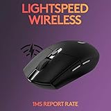 Logitech G305 LIGHTSPEED Wireless Gaming Mouse, Hero 12K Sensor, 12,000 DPI, Lightweight, 6 Programmable Buttons, 250h Battery Life, On-Board Memory, PC/Mac - Black