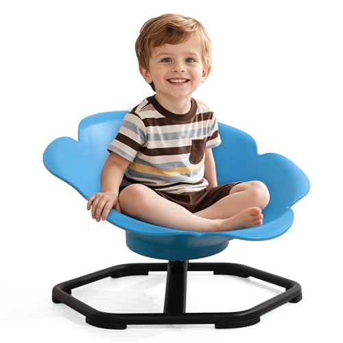 YOFE Spinning Chair for Autistic Kids, Sensory Spinning Chair, Sit and Spin Autism Toys for Sensory Integration, Balance and Focus Training, Smooth Edges, Non-Slip Base, 220kg Capacity (Blue)