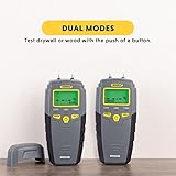 General Tools MMD4E Digital Moisture Meter, Water Leak Detector, Moisture Tester, Pin Type, Backlit LCD Display With Audible and Visual High-Medium-Low Moisture Content Alerts, Grays