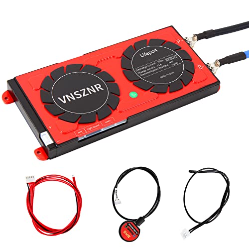 VNSZNR LiFePO4 BMS 36V 12S 120A Smart PCB Battery Protection Board Battery Management System with Balance Leads Wires and Wireless Module for Lithium Iron Phosphate