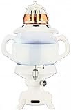 Electric Samovar Digital Display Russian Persian Turkish Tea Maker Water Kettle Glass Teapot 5+1=6 Liter 110V 1100w Auto Shut Off, Keep Warm White