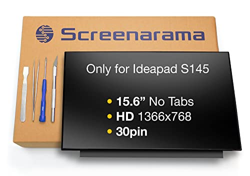SCREENARAMA New Screen Replacement for Lenovo Ideapad S145 (15 inch), LCD LED Display with Tools (HD Matte)