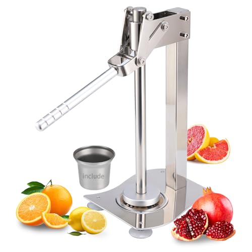 Heavy Duty Manual Citrus Juicer & Lemon Smasher - Stainless Steel Fruit Press for Lemon, Lime, Orange | Professional Hand Juicer & Nut Crusher | Nizodo