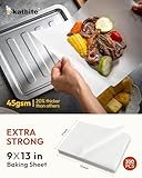 Katbite 350Pcs 9x13 In Parchment Paper Sheets, Heavy Duty White Baking Paper, Non-stick & Oil Proof for Oven, Air Fryer, Grilling, Steaming and Cooking Bread