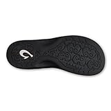 OLUKAI Ohana Women's Beach Sandals, Quick-Dry Flip-Flop Slides, Water Resistant, Wet Grip Soles & Compression Molded Footbed, Lava Rock/Pa'i, 8