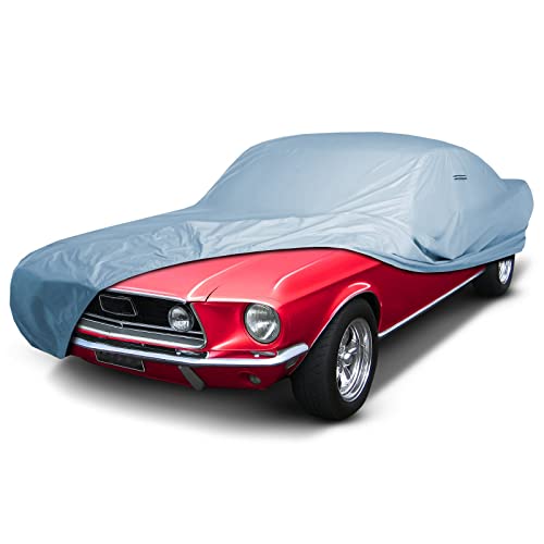 iCarCover Custom Car Cover for 1964-1968 Ford Mustang Waterproof All-Weather Rain Snow UV Sun Protector Full Exterior Weatherproof Indoor Outdoor Car Cover