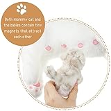 Skylety Nurturing Cat Stuffed Animal with 4 Plush Kittens, Cat Baby Stuffed for Girls and Boys Plushy Mommy Kitty with Baby Kittens for Birthday Party Favors Gifts(Lovely Style)