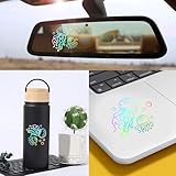 Jellyfish Color Rearview Mirror Decal Pack 3 Cute Animal Sticker Ocean Lover Water Bottle Window Decal Vinyl Waterproof 2 Inches Car Decals New Car Accessories for Girl Friend Coworker