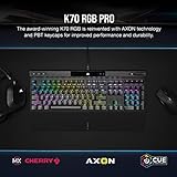 Corsair K70 RGB PRO Mechanical Wired Gaming Keyboard – Cherry MX Brown Tactile Switches – 8,000hz Hyper-Polling – PBT Double-Shot Keycaps – iCUE Compatible – PC, Mac, Xbox – QWERTY NA – Black