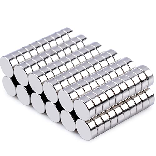 120 Pcs Neodymium Magnet, 4 mm x 1.5 mm Small Mini Magnets Strong Rare Earth Magnets Round Refrigerator Magnet for Crafts Dry Erase Board, Office, Fridge, Building Scientific Models