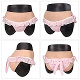 SooTTBE Silicone Fake Ass Panties Hip Buttock Thicken Triangle Briefs Dressing Male to Female Push Up Underwear for Cosplay,Color 1,Upgrade