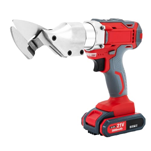 21V Sheet Metal Cutter Scissor Electric Metal Shear Heavy Duty Tin Snips Cutting Tool Cordless Drill Attachment for Cutting Iron Stainless Cardboard Aluminum
