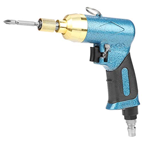 Handhold Screw Gun Air Screwdriver Industrial Power Screwdrivers Screw Guns & Screwdrivers Reversible Pneumatic Screwdriver Gun 1/4 inch 9000rpm Grip Repair Tool with Screwdriver Bit