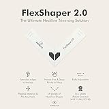 Aberlite FlexShaper 2.0 - Beard Shaper for Men - Hands-Free & Flexible Neckline Guide - Beard Trimmer Tool - Lineup Stencil Kit - White