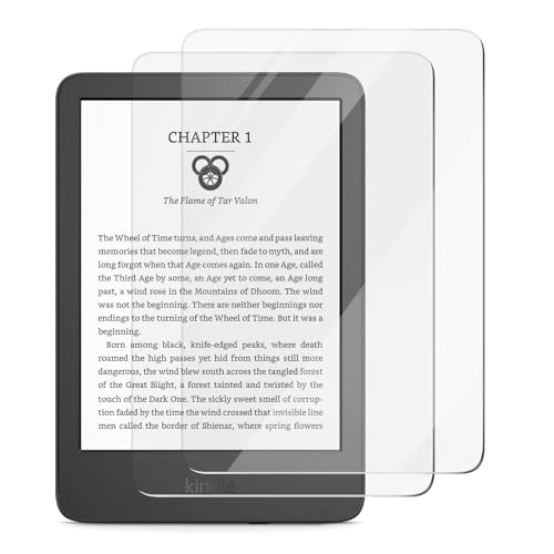 Bhqrjmv [2 Pack] Tempered Glass Screen Protector for All-new Kindle Paperwhite 6.8 Inch/Kindle Paperwhite Signature Edition 6.8-Inch (11th Generation),HD/Anti-Scratch/Anti-Fingerprint/9H Hardness