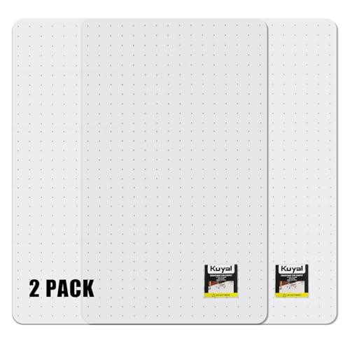 Kuyal Office Chair Mat for Carpet, Set of 2, 40x48 Clear Heavy Duty Computer Chair Mat, Under Desk Protector Carpeted Floors Mat, Easy Chair Movement,Ship Flat
