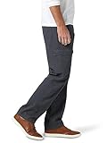 Wrangler Authentics mens Relaxed Fit Stretch Cargo Casual Pants, Anthracite Twill, 38W x 32L US