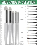 Nicpro Miniature Paint Brushes Dry Brush - 20PCS Model Paint Brush Set with Nylon Case for Acrylic, Watercolor, Detail Paint Brush Drybrush for 40k Model, Miniature Painting, Citadel, DND Miniatures