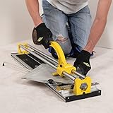 QEP 10630 24" Manual Cutter with Tungsten Carbide Scoring Wheel for Porcelain and Ceramic Tiles, Yellow