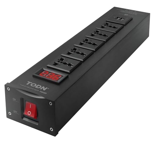 TODN HiFi Audio Power Conditioner for Audiophile with Surge Protector, Clean up Power, Noise Suppression, EMC and LVD CE-Certified - N600