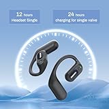 DACOM Open Ear Headphones,[MFi Certified] True Wireless Sport Earbuds,Ergonomic EarHooks,Bluetooth 5.3,IPX7 Waterproof,App Control,Compatible with iPhone & Android (Black)