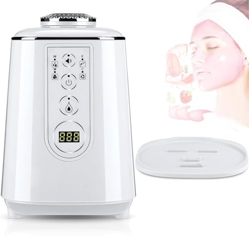 Pveanns Automatic DIY Face Mask Maker Machine with 32 pcs Collagen - ABS+Stainless Steel Home Facial Kit for Women, Custom Cream & Skin Care Gift Set