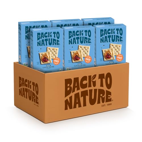 Back To Nature Organic Classic Saltine Crackers, Dairy Free, Non GMO, 5.5 Ounces (Pack Of 6)