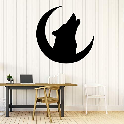 Wolf Wall Decals Room Décor - Wolves Wall Art Vinyl Stickers - Wolf Decorations Pictures for Home Bedroom Kids Nursery Room - Animals Wildlife Forest Safari Jungle Savannah WO095