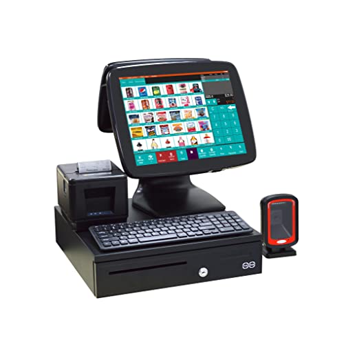 (Ship from USA) POS System,Cash Register for Retail,Includes Touch Screen Cash Register,80MM Thermal Printer,Cash Drawer,Barcode Scanner,Windows 10,POS Software