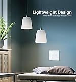 LIVOLO Wall Touch Light Switch (No Neutral) 2 Gang with White Tempered Glass Panel, Double Touch Light Switch,VL-A801/01-4WG