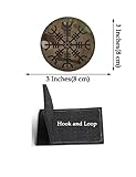 2 PCS AliPlus Viking Aegishjalmur Patches Helm of Awe Patches IR Infrared Reflective Patches Laser Cut Patches Tactical Morale Patch Hook and Loop(Round)