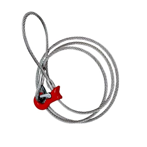 Single Leg Wire Rope Sling: 3.6T/8000Lbs Vertical Capacity | 3/8" Diameter Flemish Loop-to-Thimble w/Sliding Choker | 13.1ft（4m） Heavy Duty Rigging Cable for Lifting, Towing & Log Operations
