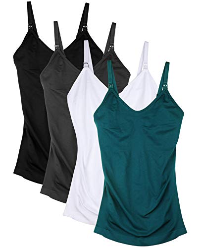 Womens Nursing Tank Tops Cami for Breastfeeding Maternity Postpartum Tops Adjustable Straps