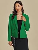 luvamia Blazers for Women Fully Lined Blazers for Women Womens Fall Blazers Blazers for Women Business Casual Women Work Blazers Jolly Green Size XX-Large Size 20 Size 22