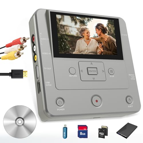 VHS to DVD Converter, DVD Recorder for TV Recording, VHS/VCR/Camcorder to USB Device/SD Card/HDD,Smart Phone WiFi to DVD/USB/SD/HDD Copy, WiFi APP DVD Recorder【Comes with AV Cable & 10 DVD-R】