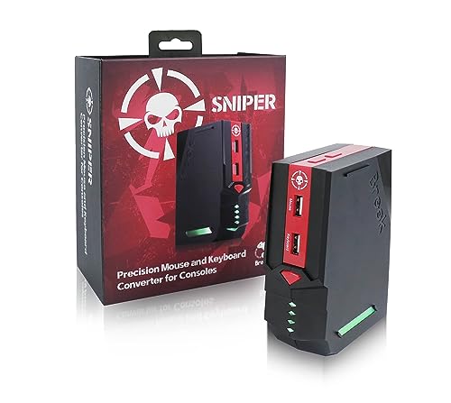 Brook Sniper - Precision Mouse and Keyboard Converter, to Play FPS Games Without a Controller, FPS Game Converter for PS4, PS3, Xb One, and Switch. for Splatoon 3, FPS Gaming Converter
