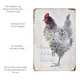 XLSXEXCL 8 Pack Chicken Coop Accessories, Funny Chicken Coop Signs Decor, Metal Signs Chicken Signs for Coop Funny Outdoor, Farm Plaque Sign Yard Chicken Coop, Chicken Lovers Gifts, 8×12 Inch