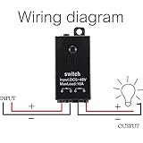 dstfuy Mini Wireless Switch 12V,5V/12V/48V/10A Relay Remote Switch for Lights,328FT Long Range for Ceiling Lights, Lamps, Industrial Control and Security Fields.