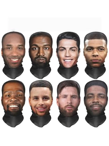 3D Digital Print Funny Portrait Balaclava - Multi-Functional Outdoor Face Mask, Hip-Hop Headscarf, Send a Message for Customization
