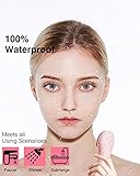 NågraCoola CLIE Facial Cleansing Brush, Waterproof and Rechargeable Electric Face Scrubber for Men & Women, Exfoliating, Massaging, and Cleansing - Pink